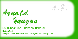arnold hangos business card
